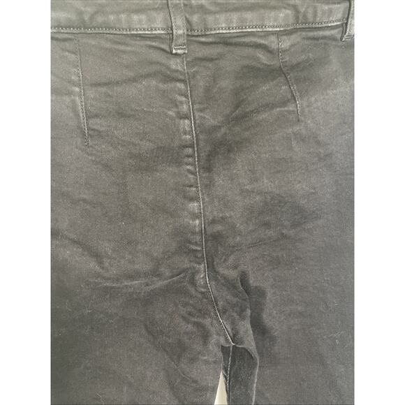 ASOS Denim Jeans Women's Size US 28/26 Black Straight No Back Pockets Slit Hem - Picture 6 of 6